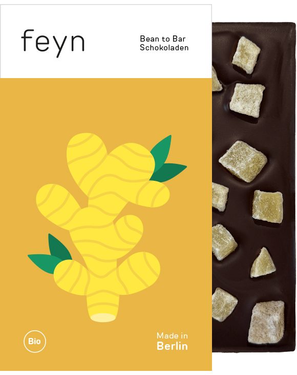 85% Ecuador mit kandiertem Ingwer